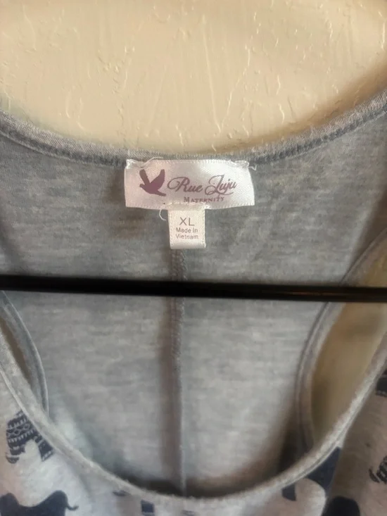 Aerie Gray Elephant Print Muscle Tank - Picture 2 of 5